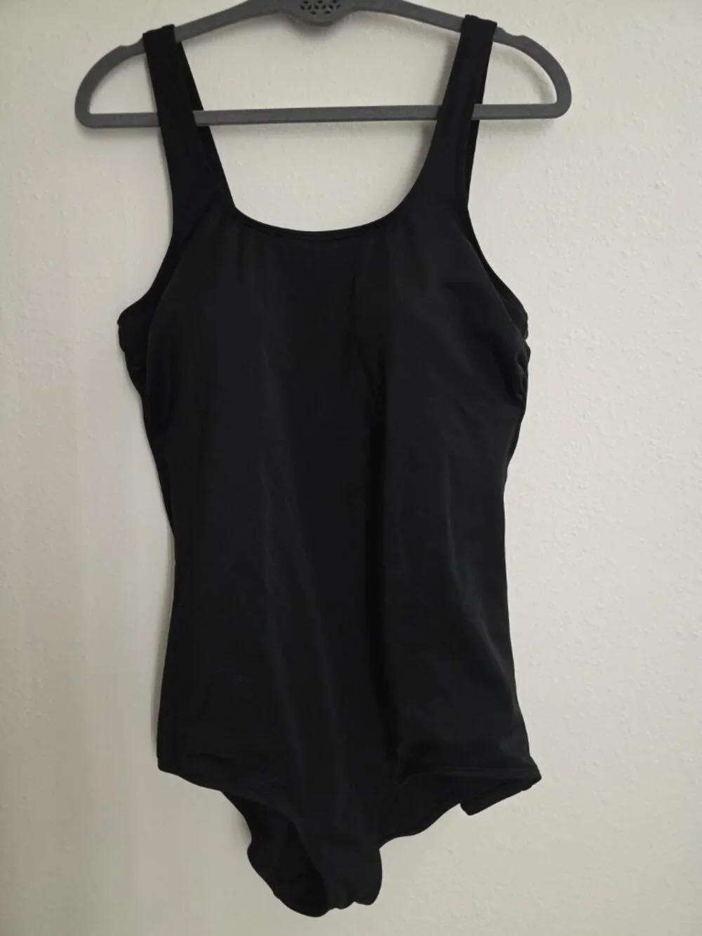 NEW Delimira Black Padded One-Piece Lined Bathing Suit Swimsuit Women's Plus 16W - Picture 3 of 8